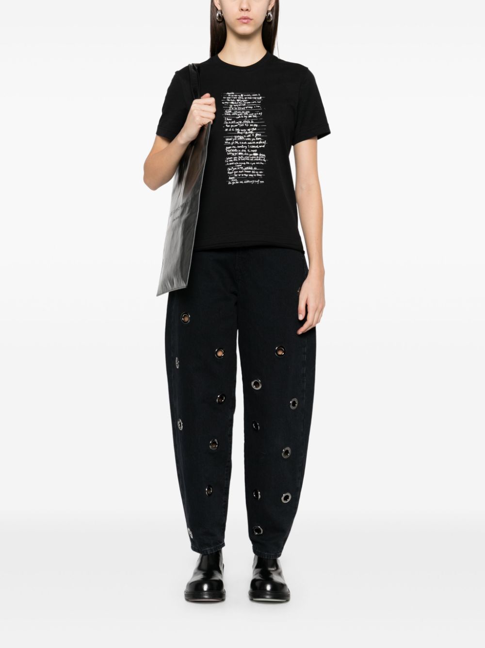 Moncler x Willow Smith katoenen T-shirt - Zwart