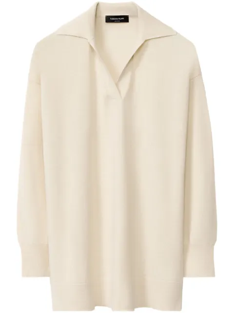 Fabiana Filippi split-neck sweater  