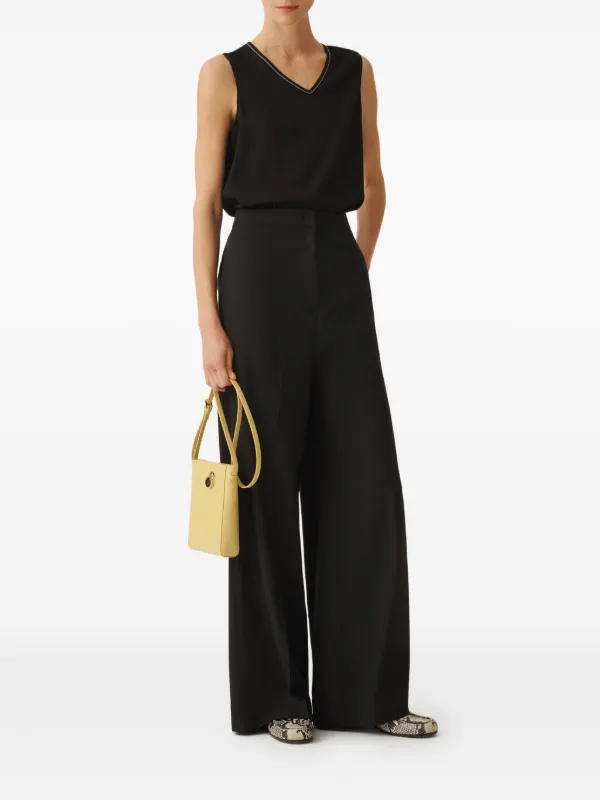 パンツ FABIANA FILIPPI FW25 WIDE PANTS (PAD215F353 D620825) Fabiana Filippi wide-leg Trousers | Black | FARFETCH