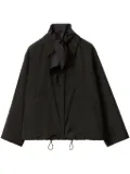 Fabiana Filippi detachable-foulard taffeta jacket - Black
