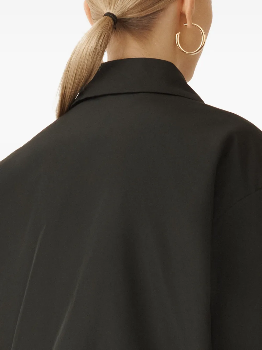 Fabiana Filippi Taffeta jack met afneembare foulard Zwart