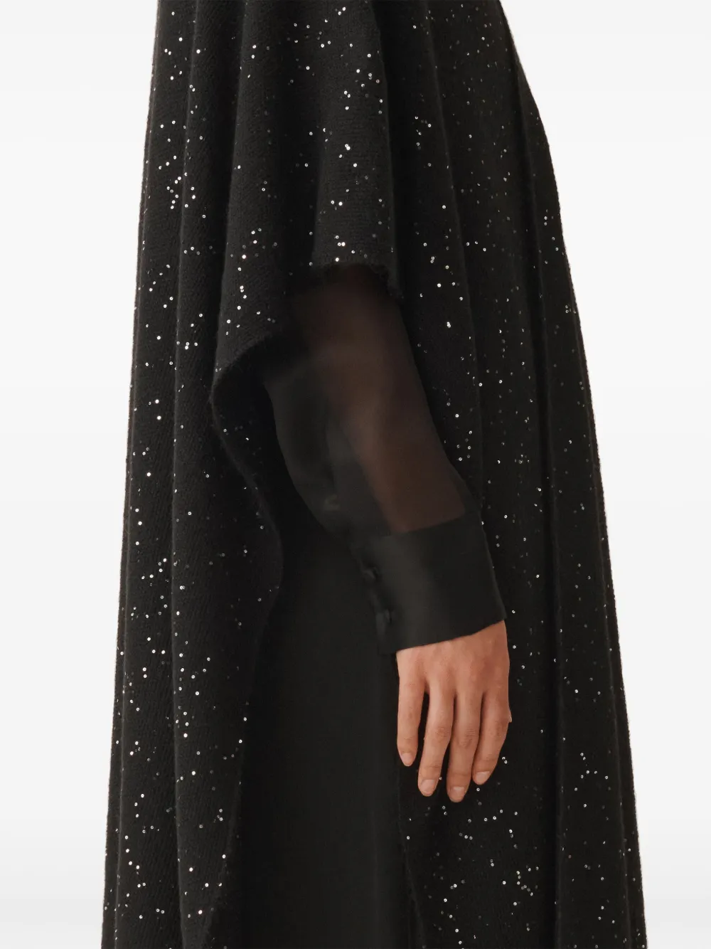 Fabiana Filippi Cape met pailletten Zwart
