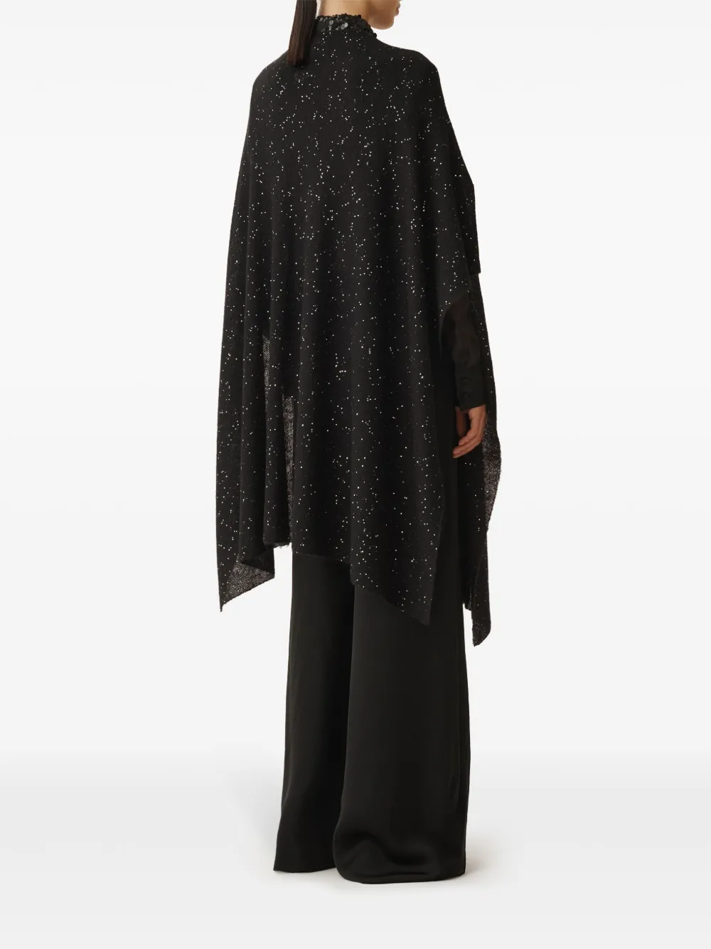 Fabiana Filippi Cape met pailletten Zwart