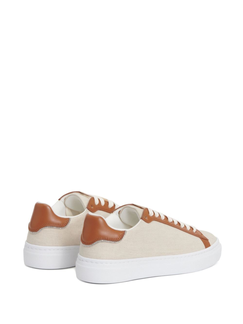 Fabiana Filippi lace-up two-tone sneakers Neutrals