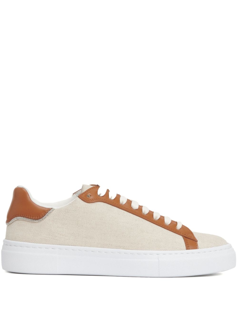 Fabiana Filippi lace-up two-tone sneakers Neutrals