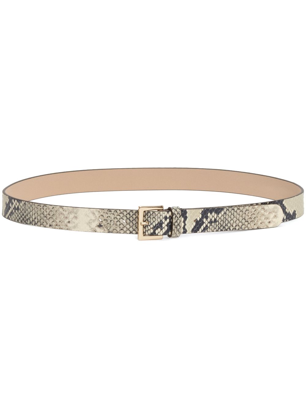 Fabiana Filippi python-print leather belt - Grey