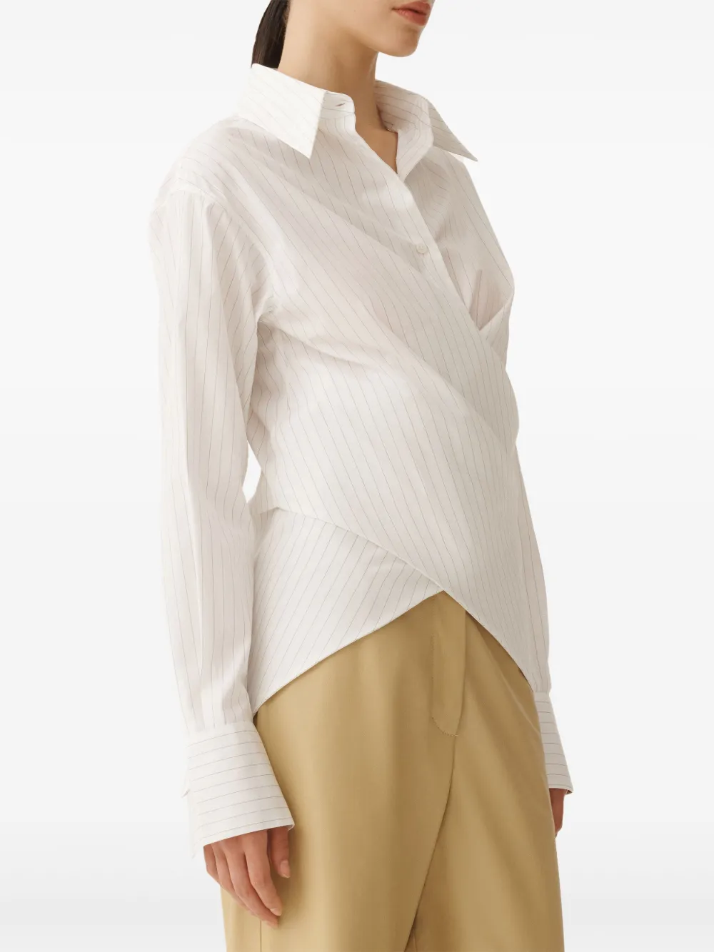 Fabiana Filippi Geruit blouse Wit