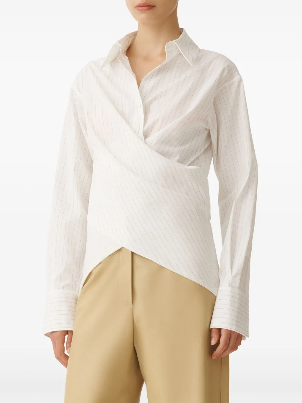 Fabiana Filippi Geruit blouse Wit