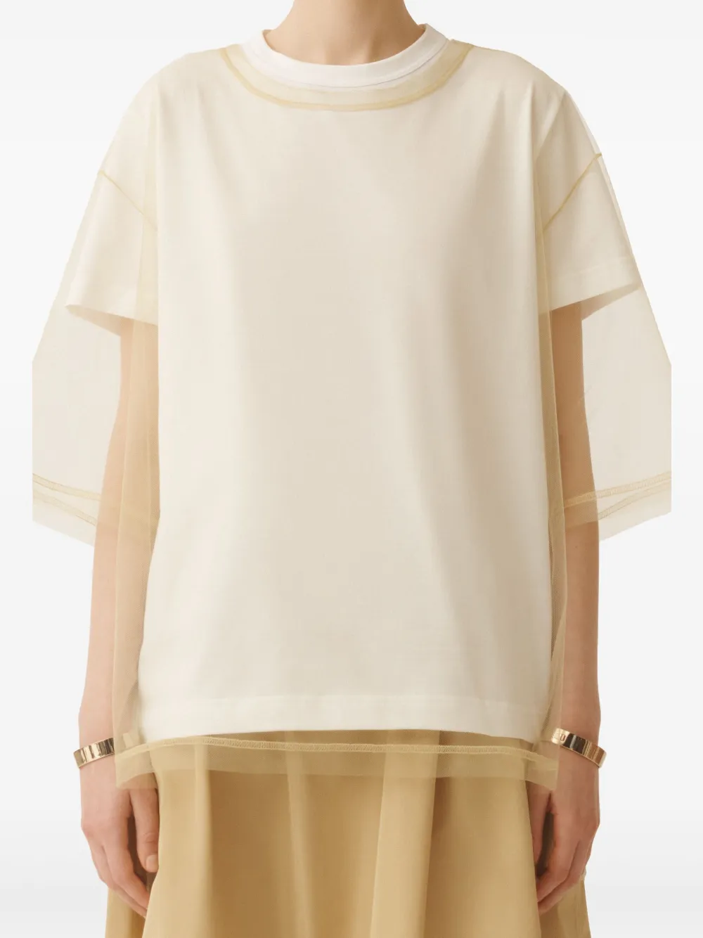 Fabiana Filippi Gelaagd T-shirt Beige