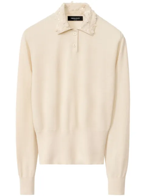 Fabiana Filippi fine-knit polo top 