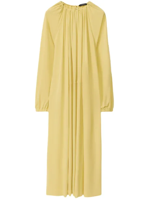 Fabiana Filippi draped-collar long-sleeve dress 