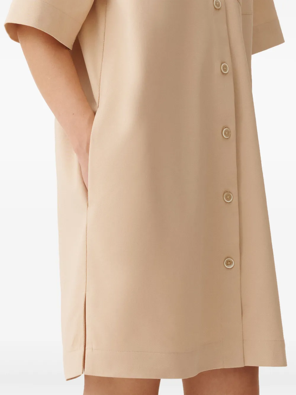 Fabiana Filippi Linnen mini-jurk Bruin