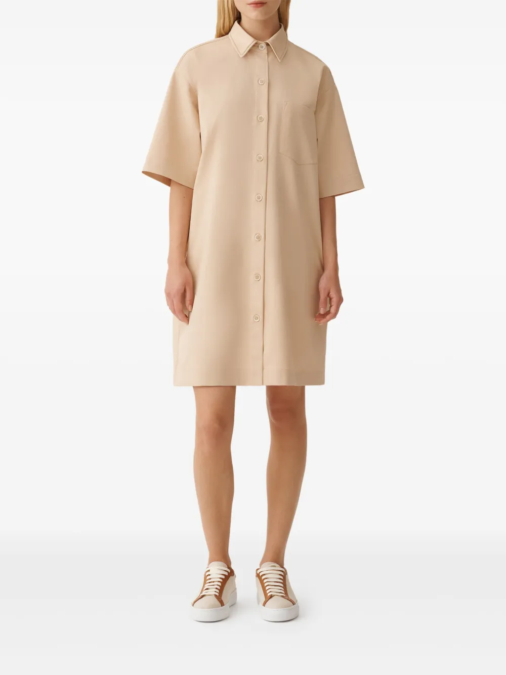 Fabiana Filippi Linnen mini-jurk Bruin