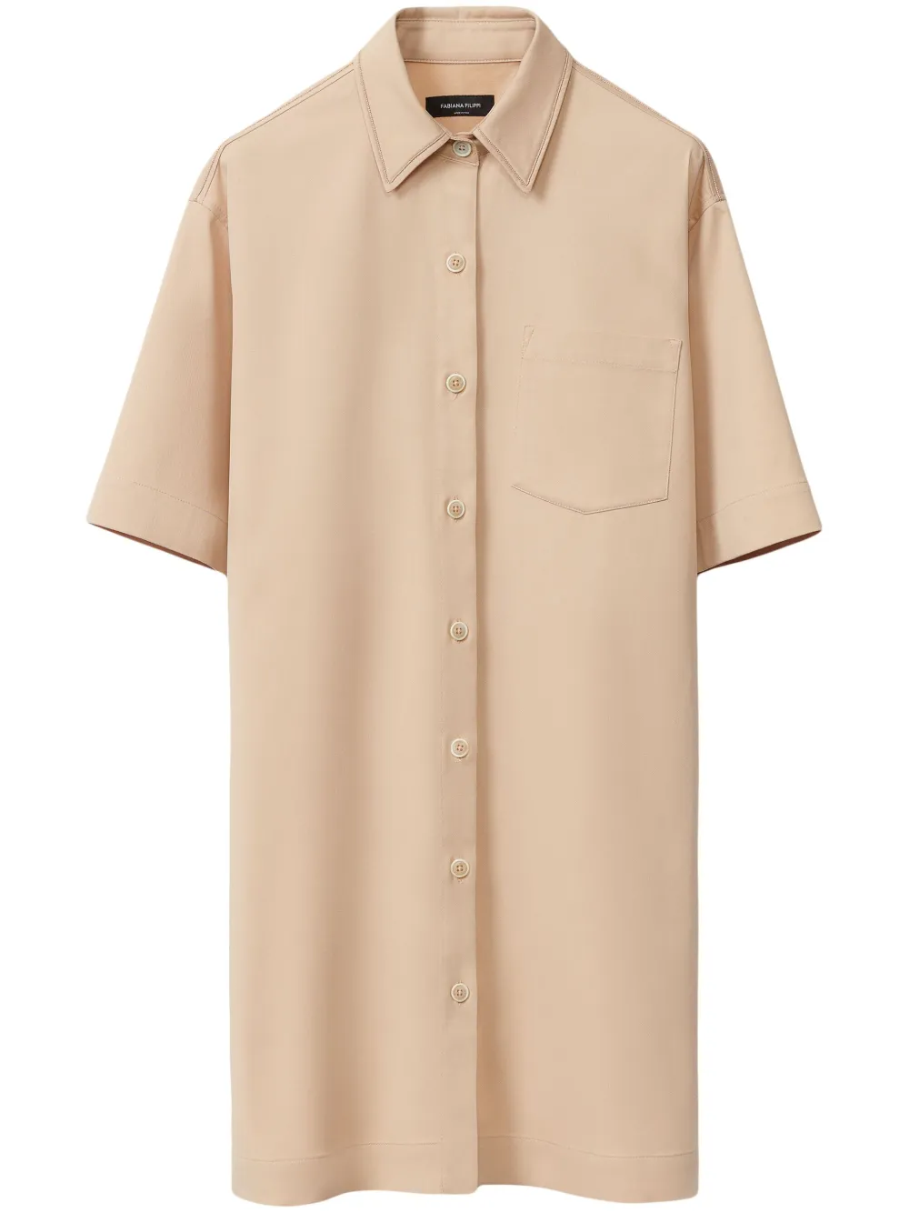Fabiana Filippi Linnen mini-jurk Bruin