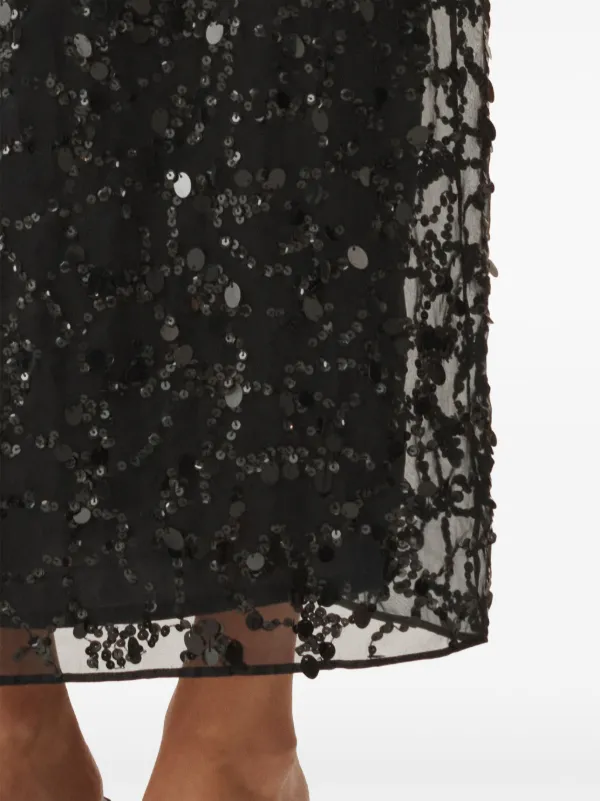 Fabiana Filippi sequin-embellished Midi Skirt | Black | FARFETCH