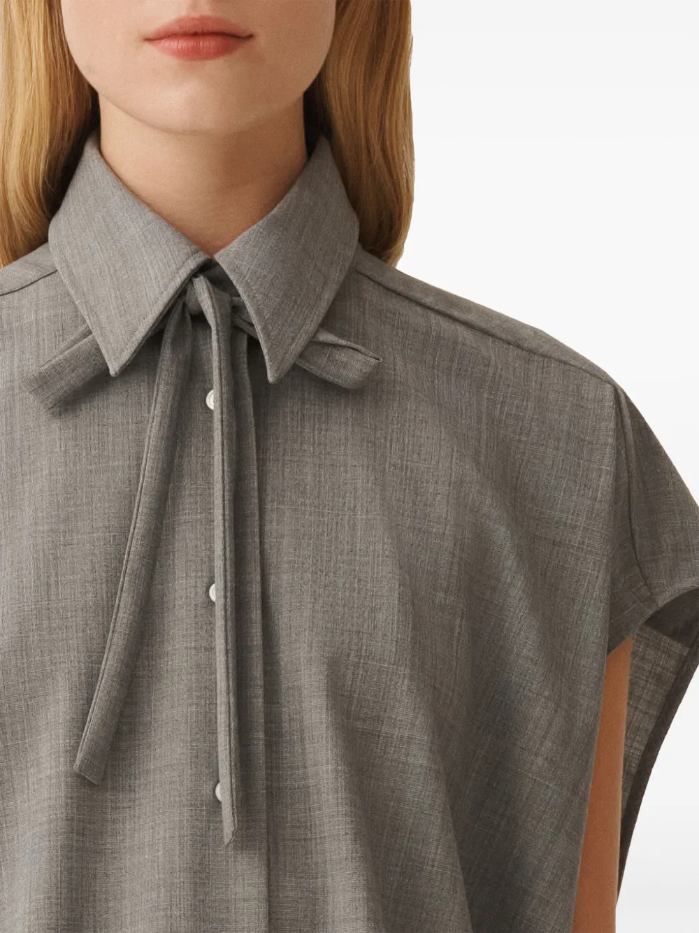 Shop Fabiana Filippi Cool Shirt In Grey