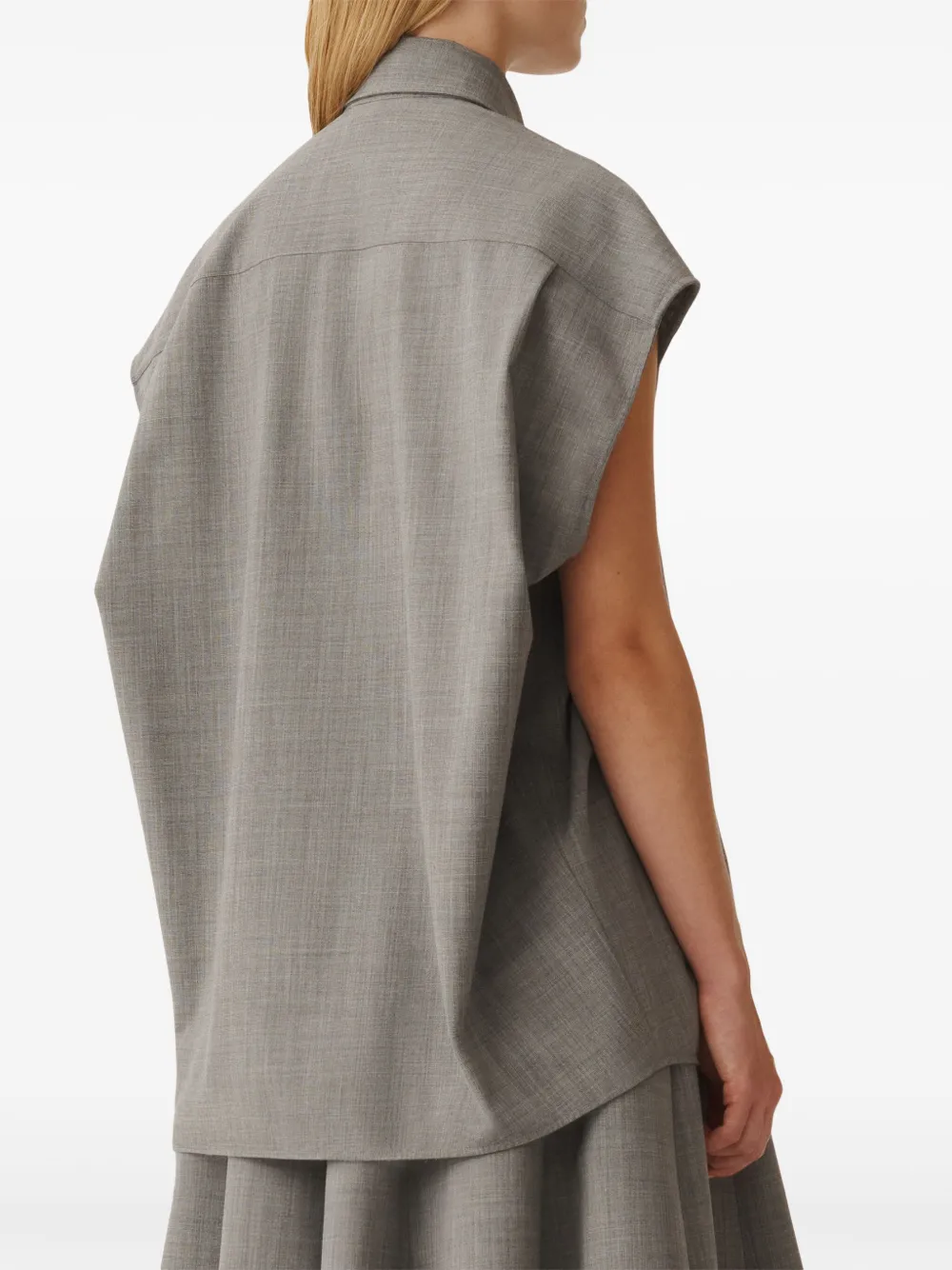 Shop Fabiana Filippi Cool Shirt In Grey