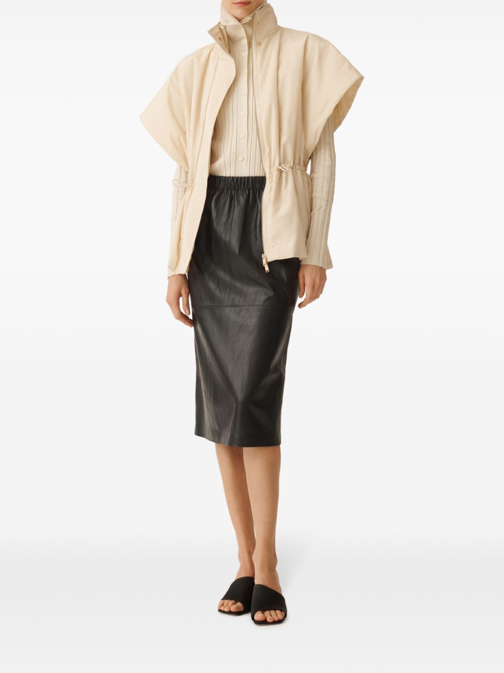 Fabiana Filippi Cape met korte mouwen - Beige