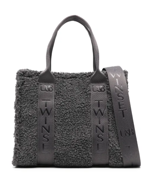 TWINSET faux-fur tote bag