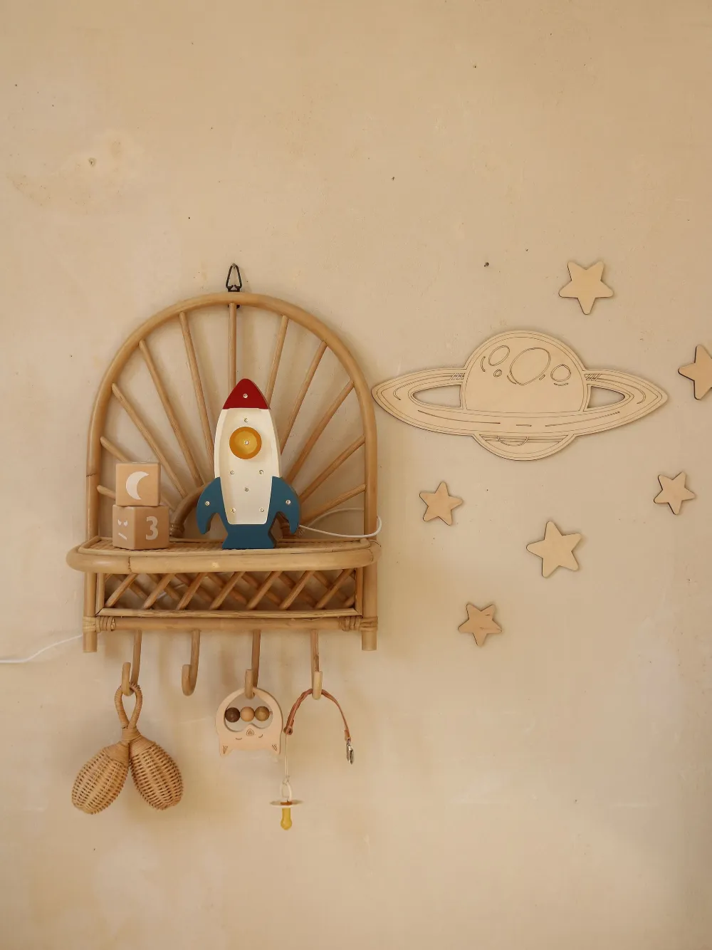 Shop Little Lights Mini Space Rocket Lamp In White