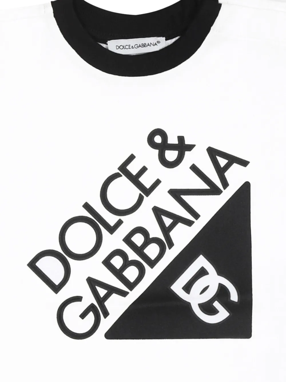 Dolce & Gabbana Kids T-shirt met logoprint Wit