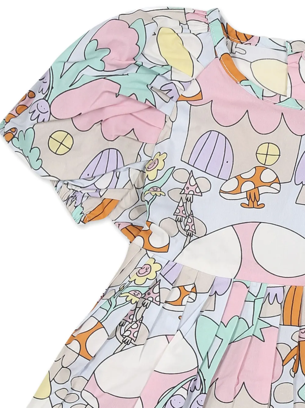 Stella McCartney Kids Jurk met bloemenprint Blauw