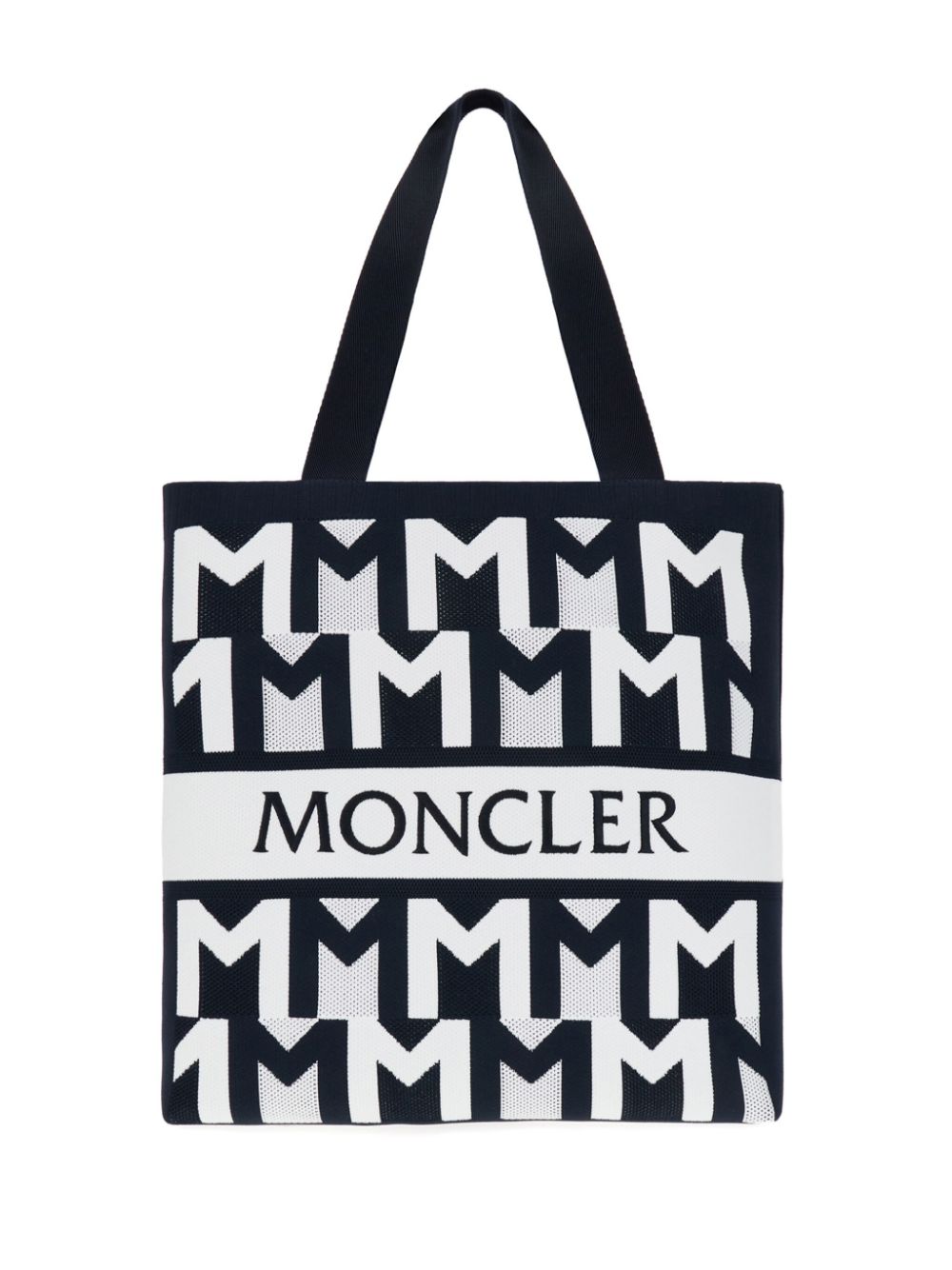 Moncler Shopper met monogram jacquard Blauw