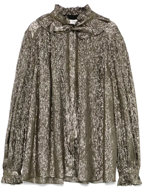 Chloé blusa con efecto lamé