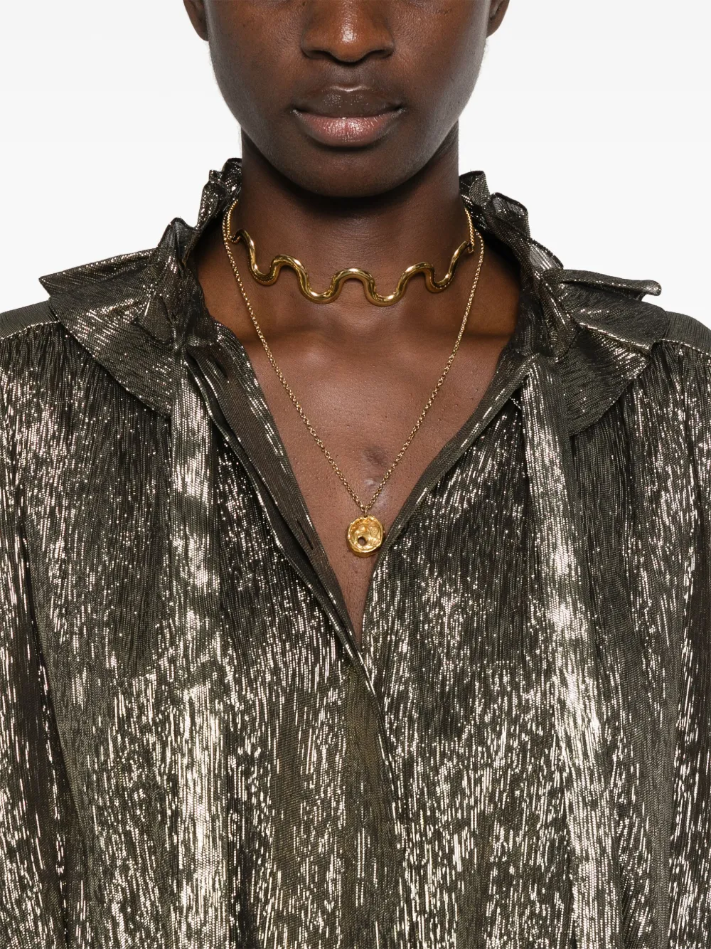 Chloé Shirt met lamé effect Zwart