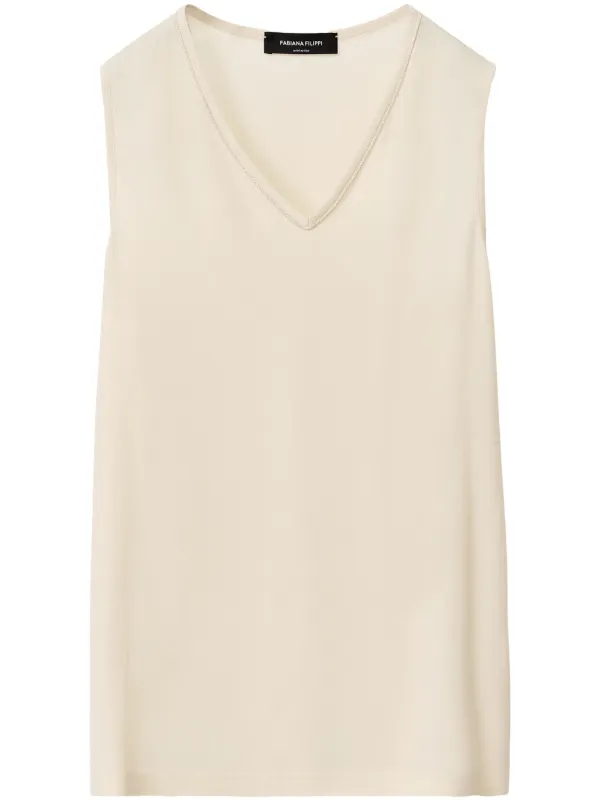 ファビアナフィリッピ　タンクトップ　46000円 Fabiana Filippi タンクトップ | ニュートラル | FARFETCH JP