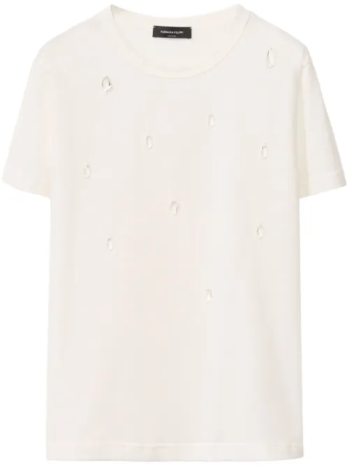 T-shirt à encolure ronde - Fabiana Filippi - Modalova