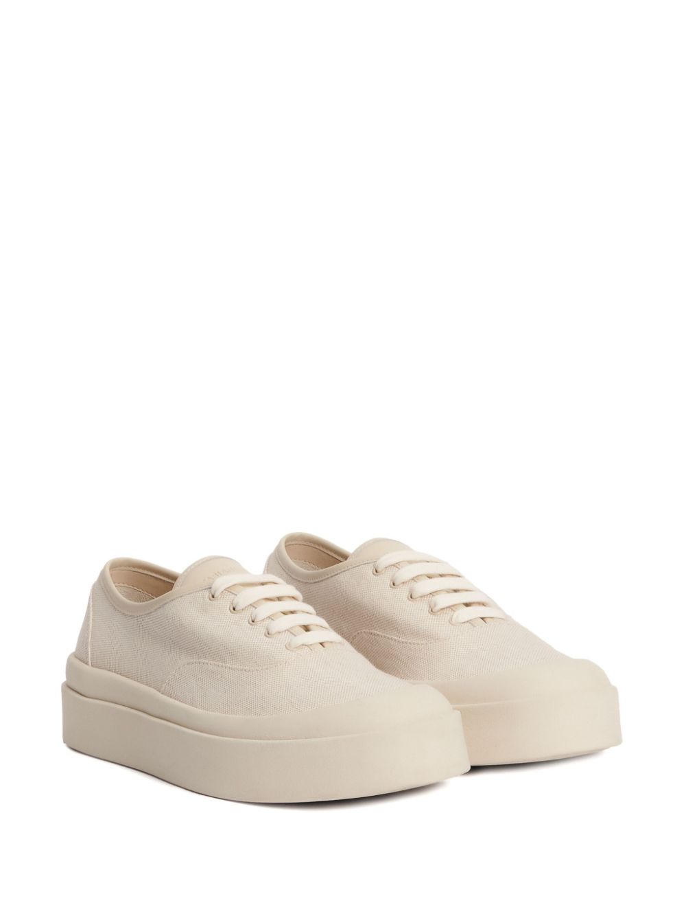 Fabiana Filippi logo-patch lace-up sneakers White