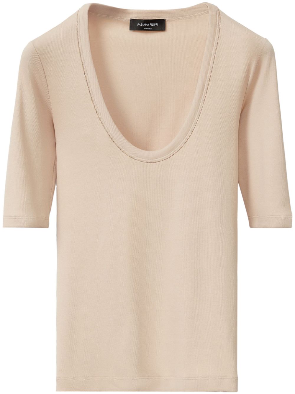 Fabiana Filippi Jersey T-shirt Beige