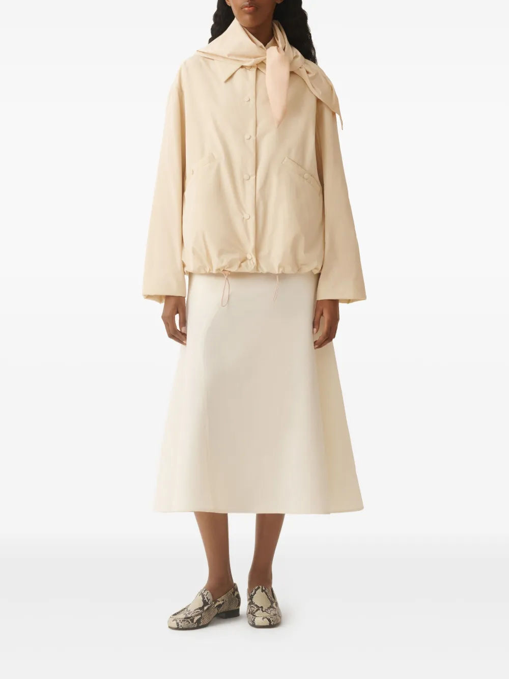 Fabiana Filippi drawstring-hem jacket - Beige