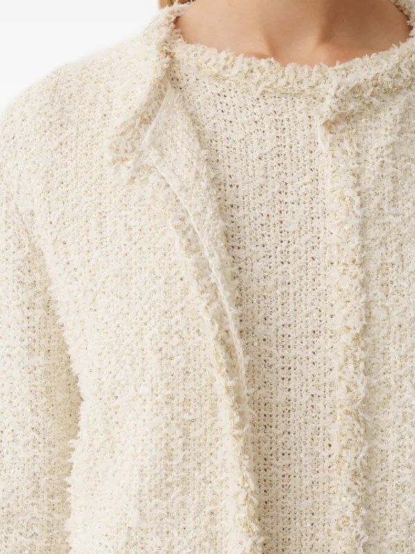 Fabiana Filippi Tweed Jacket | White | FARFETCH UK