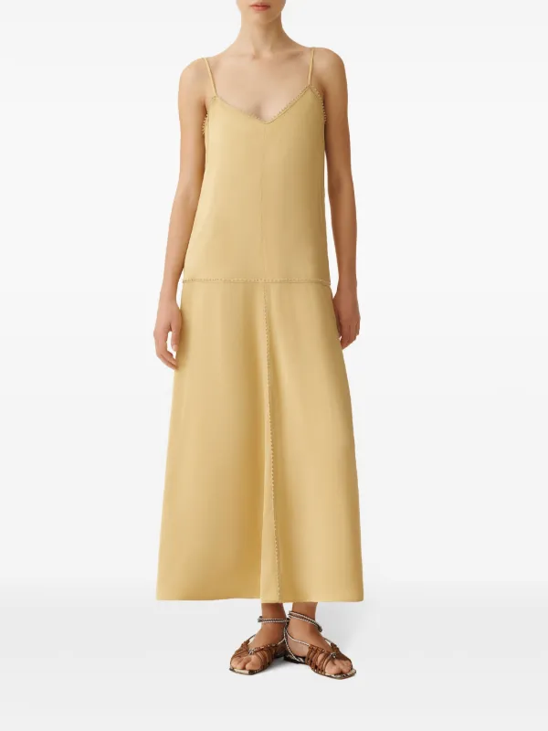 Fabiana Filippi サテン スリップドレス | イエロー | FARFETCH JP