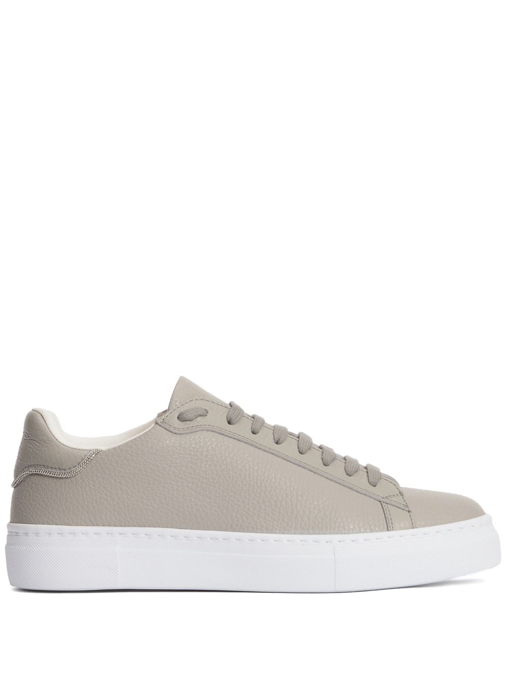 Fabiana Filippi leather lace-up sneakers Grey