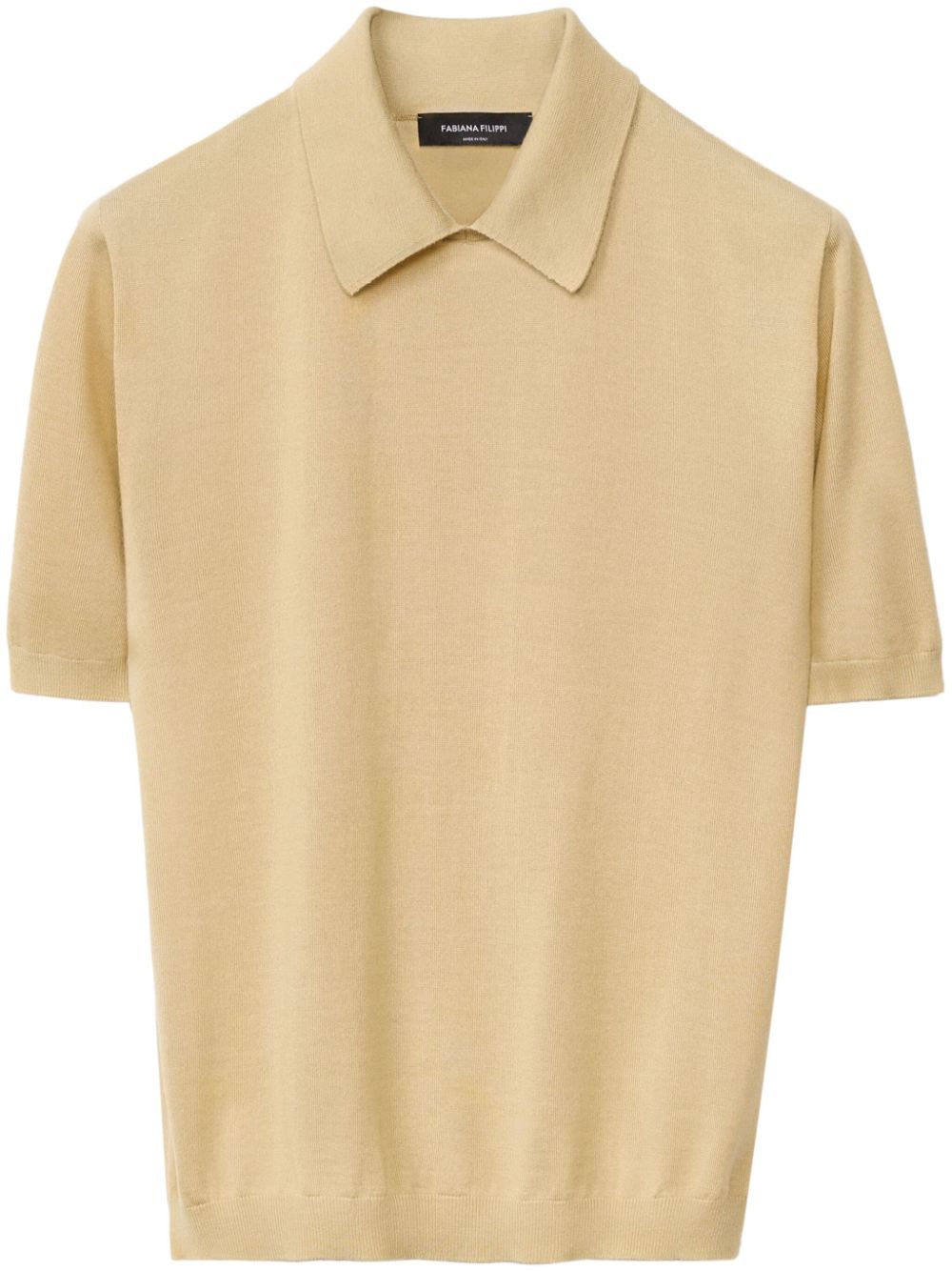 Fabiana Filippi fine-knit polo top - Neutrals