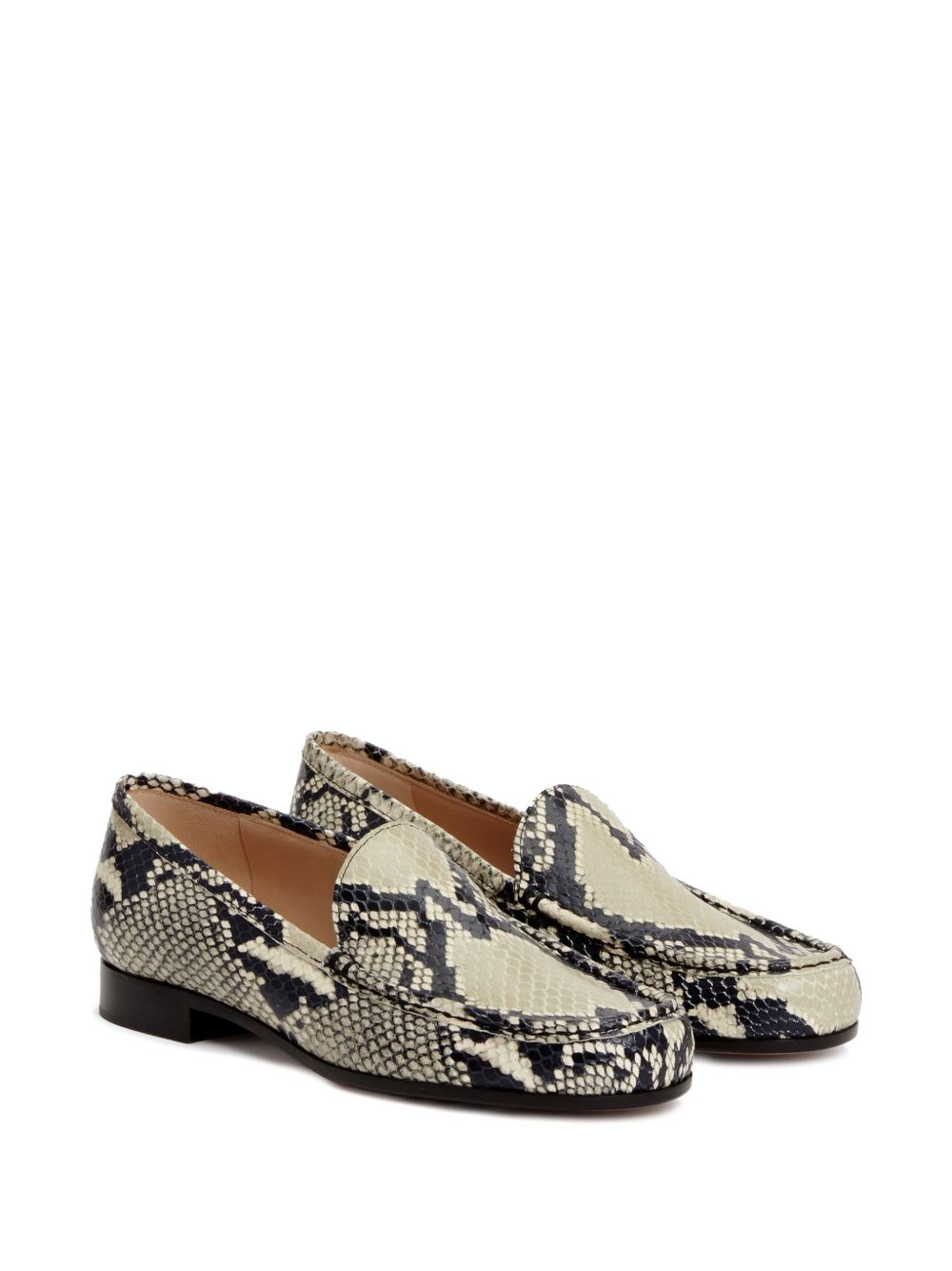 Fabiana Filippi Loafers met slangenprint - Beige