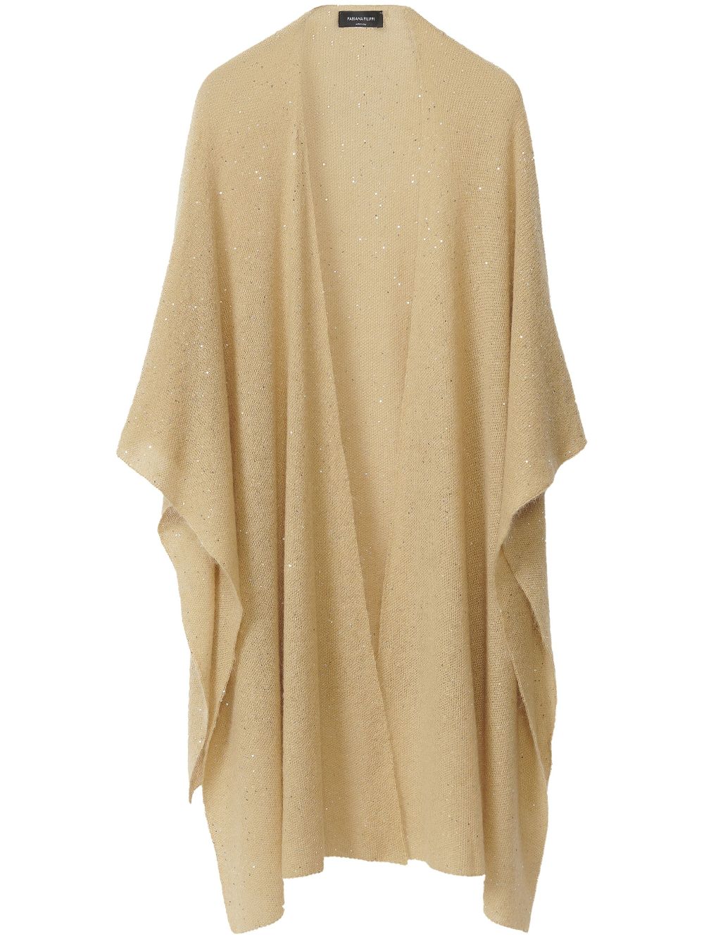 Fabiana Filippi open-front cape - Brown