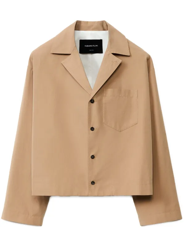 ＹＫ　FABIANA FILIPPI ブラウン ジャケット Fabiana Filippi クロップドジャケット | ブラウン | FARFETCH JP