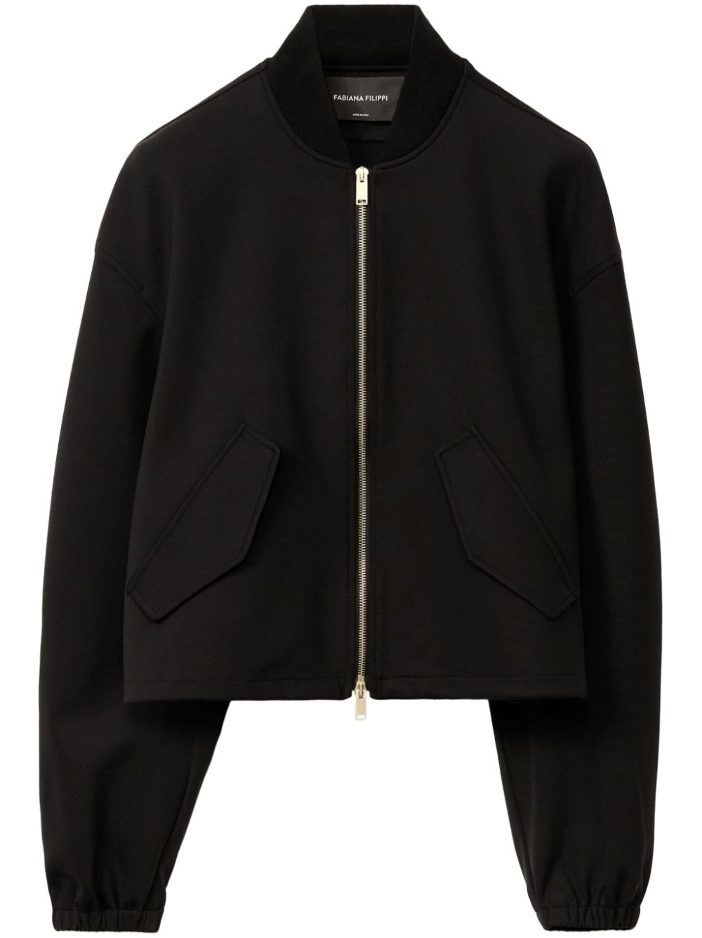 Fabiana Filippi scuba bomber jacket – Black