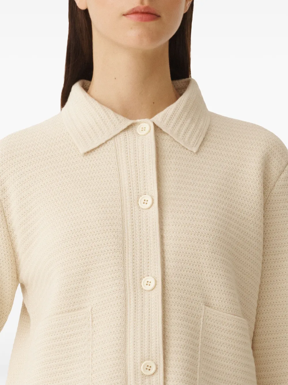 Fabiana Filippi Gehaakt vest Beige