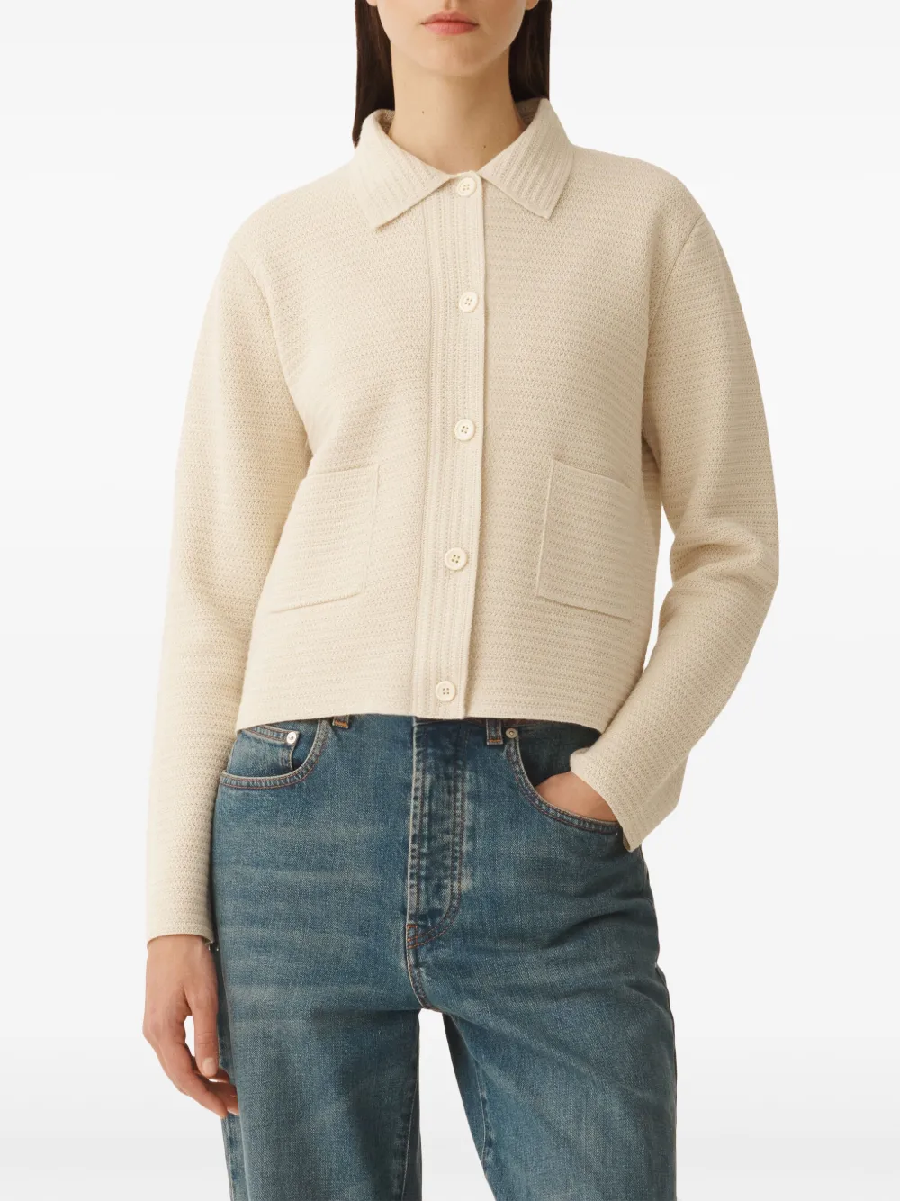 Fabiana Filippi Gehaakt vest Beige