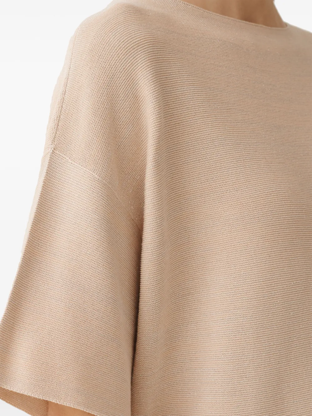 Fabiana Filippi T-shirt met lurex detail Roze