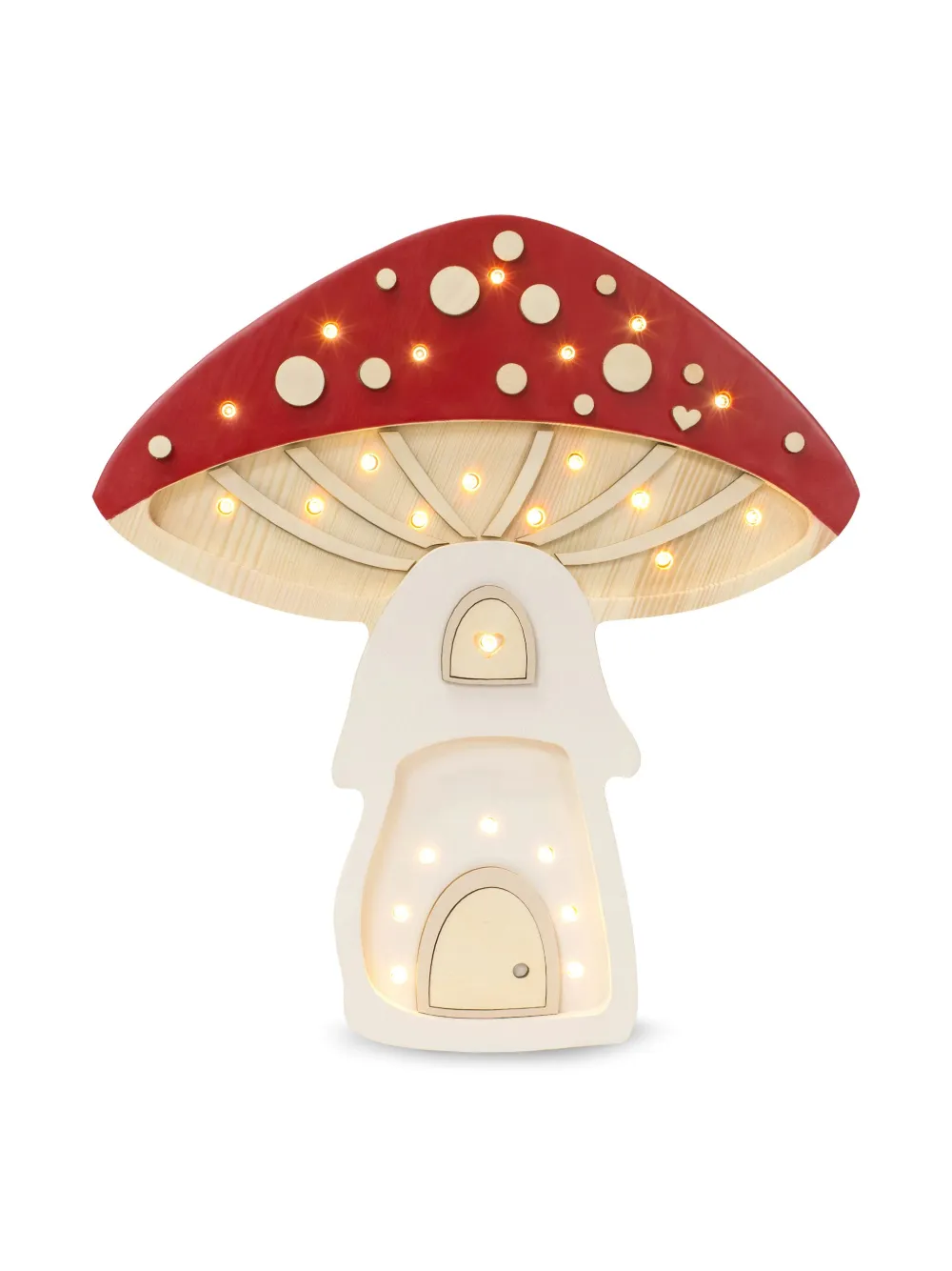 Little Lights Mushroom House lamp | Red | Image 1