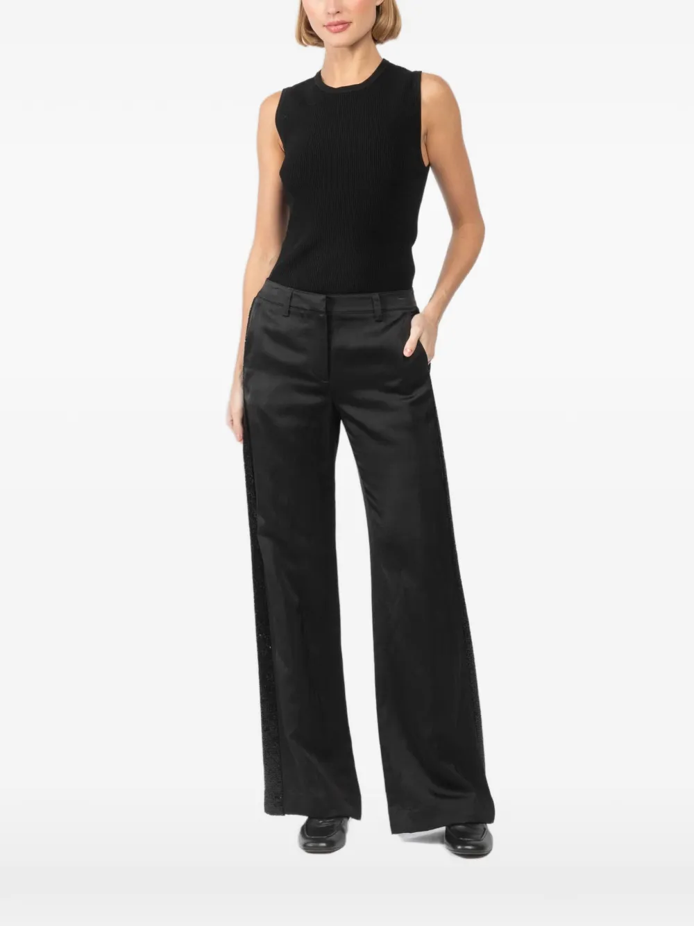 Veronica Beard ribbed sleeveless top - Nero