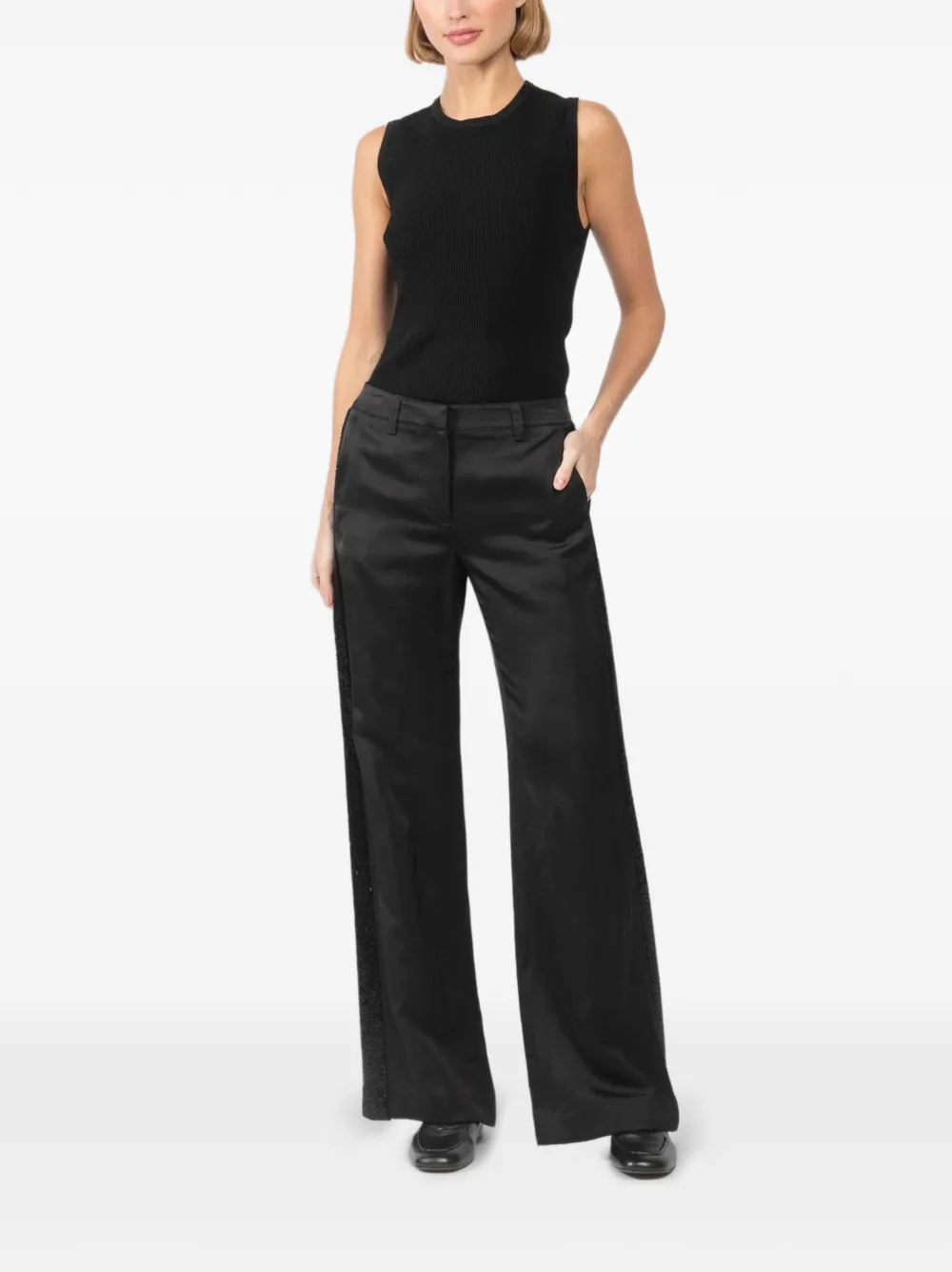 Veronica Beard ribbed sleeveless top - Nero
