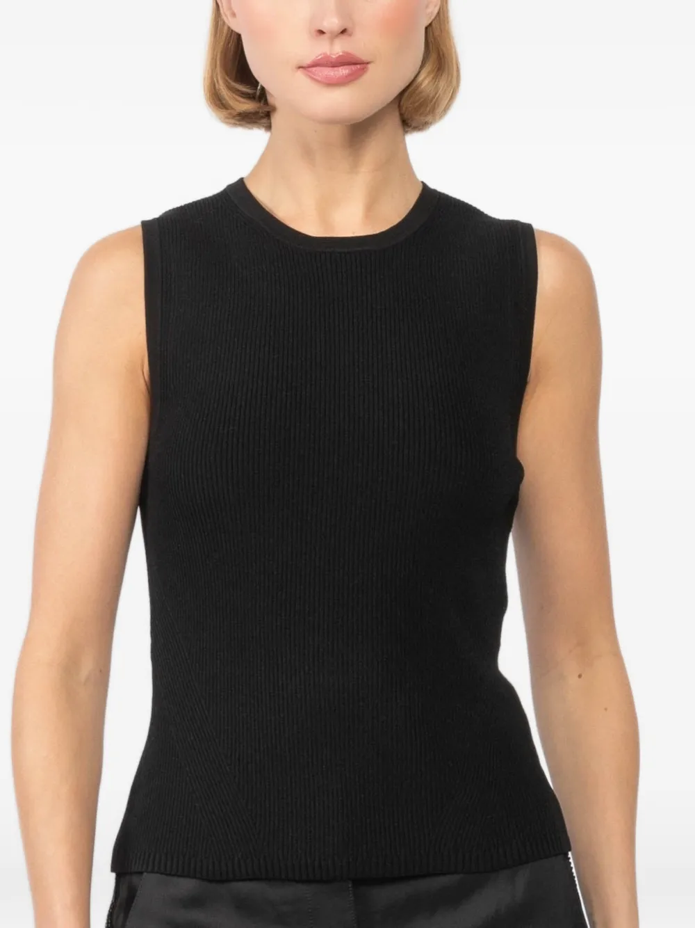 Veronica Beard ribbed sleeveless top - Nero