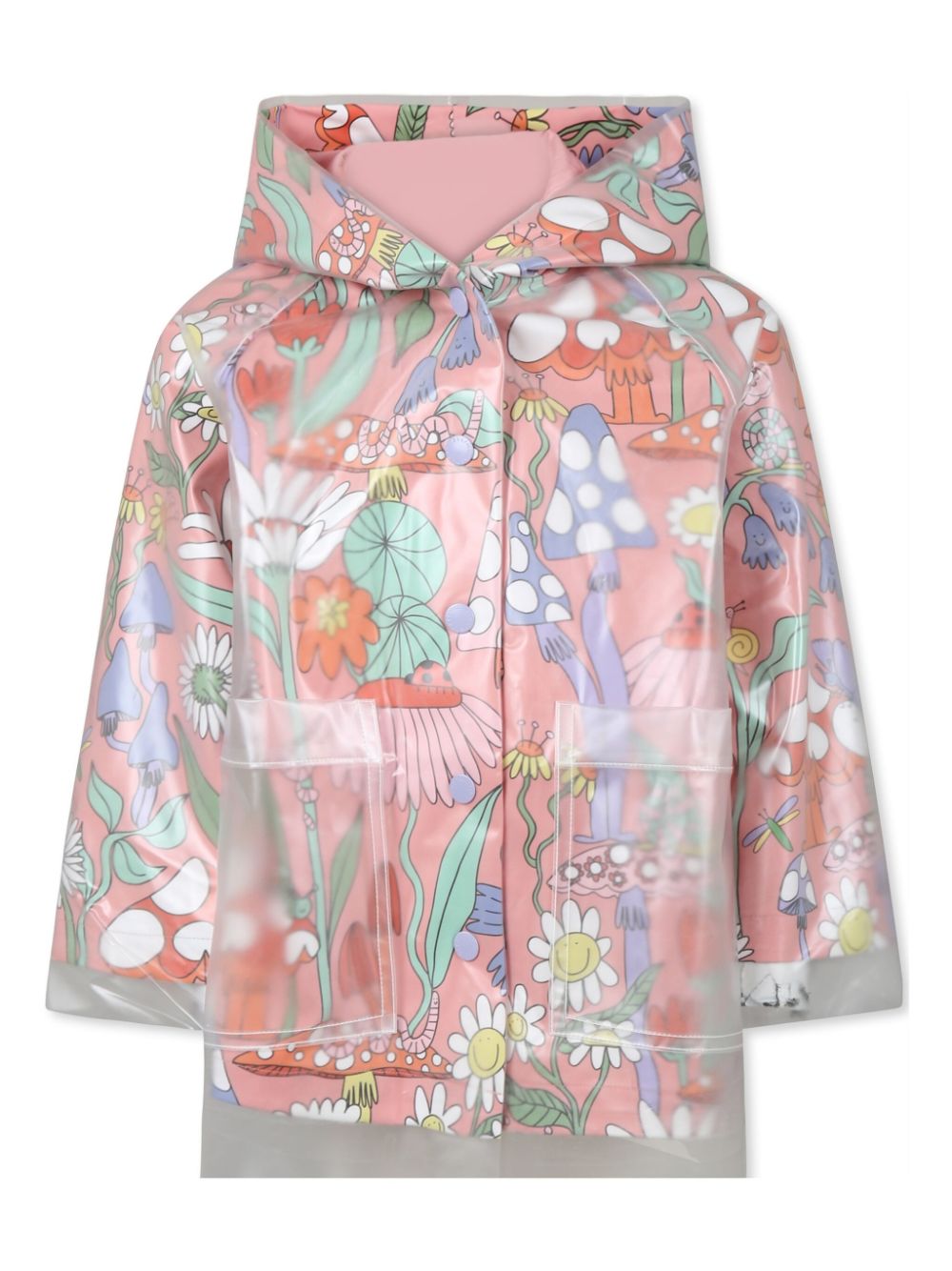 Stella McCartney Kids Regenjas met bloe print Roze